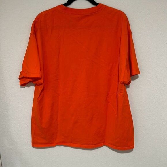 Hanes Mens Orange Halloween 2016 Disneyland Crew Neck Short Sleeve‎ Tee Size XL - Picture 6 of 6